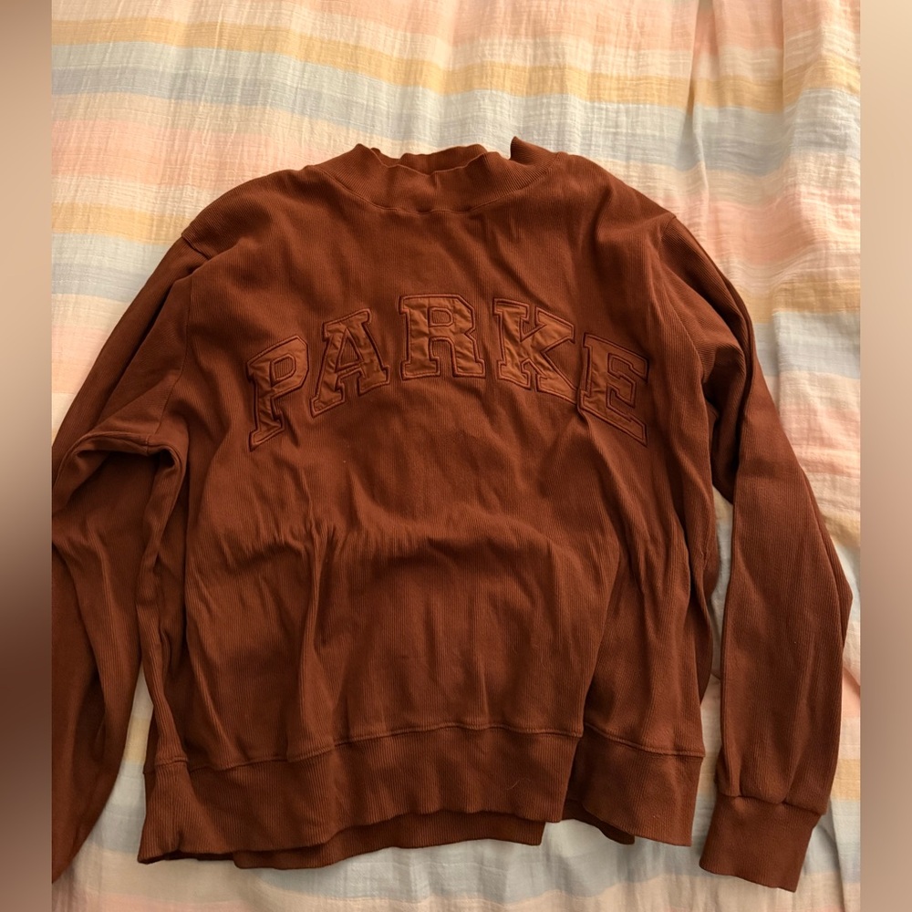 Parke brown ribbed varsity pullover - Picture 2 of 3